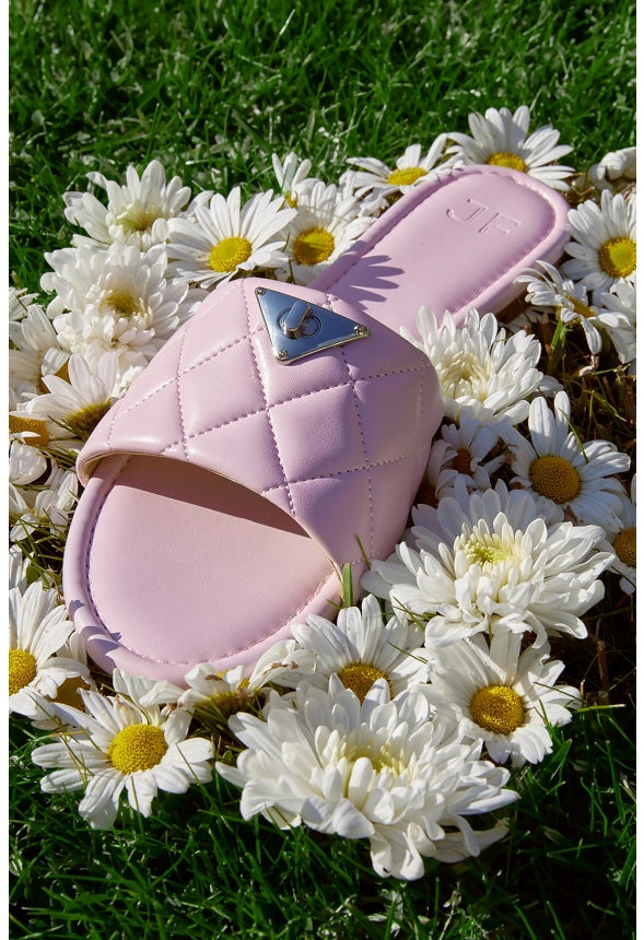 Sophie Flat Slide Sandal Chalk Pink