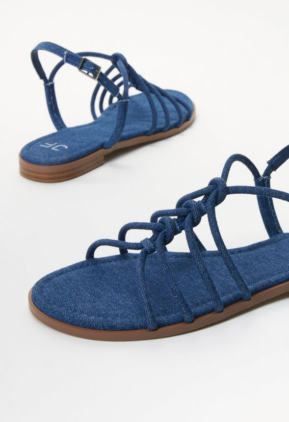 Emma Flat Sandal Dark Denim