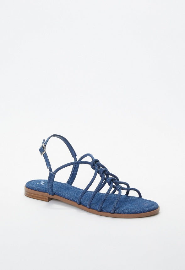 Emma Flat Sandal Dark Denim
