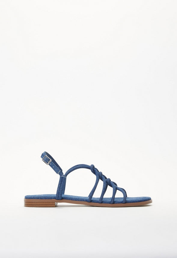 Emma Flat Sandal Dark Denim