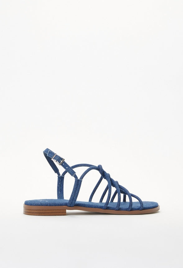 Emma Flat Sandal Dark Denim