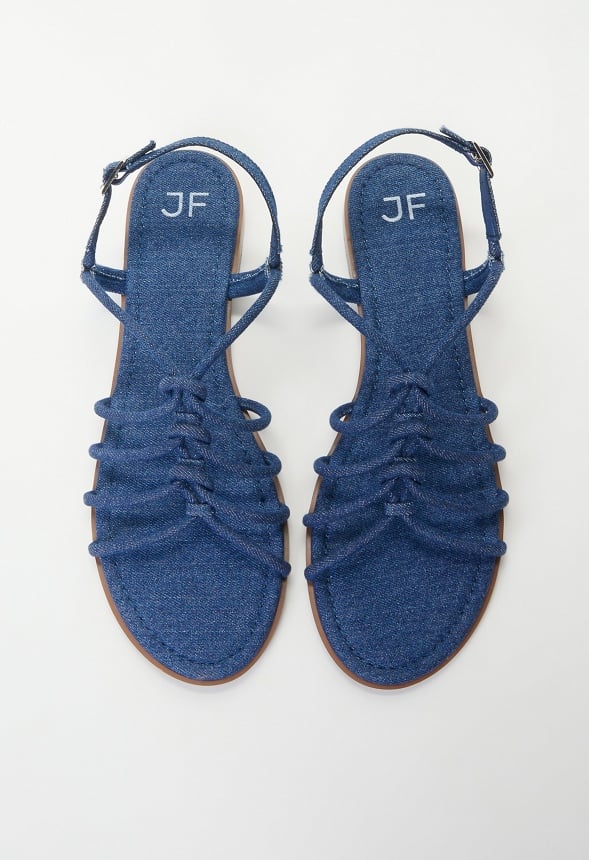 Emma Flat Sandal Dark Denim