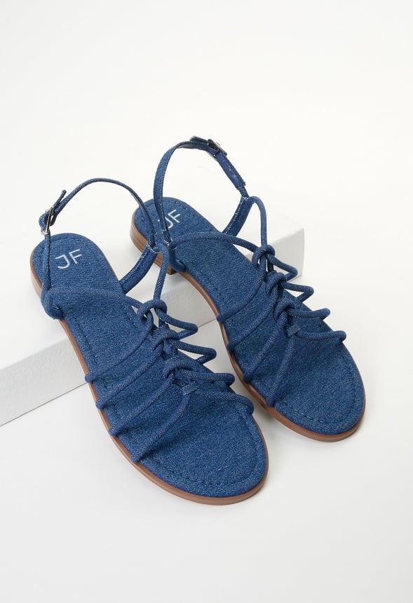 Emma Flat Sandal Dark Denim