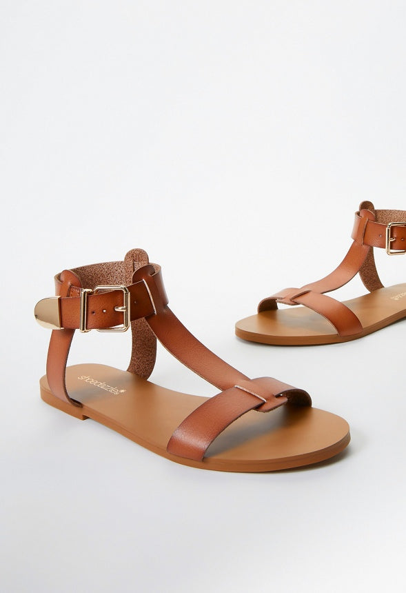 Troian Flat Sandal Camel