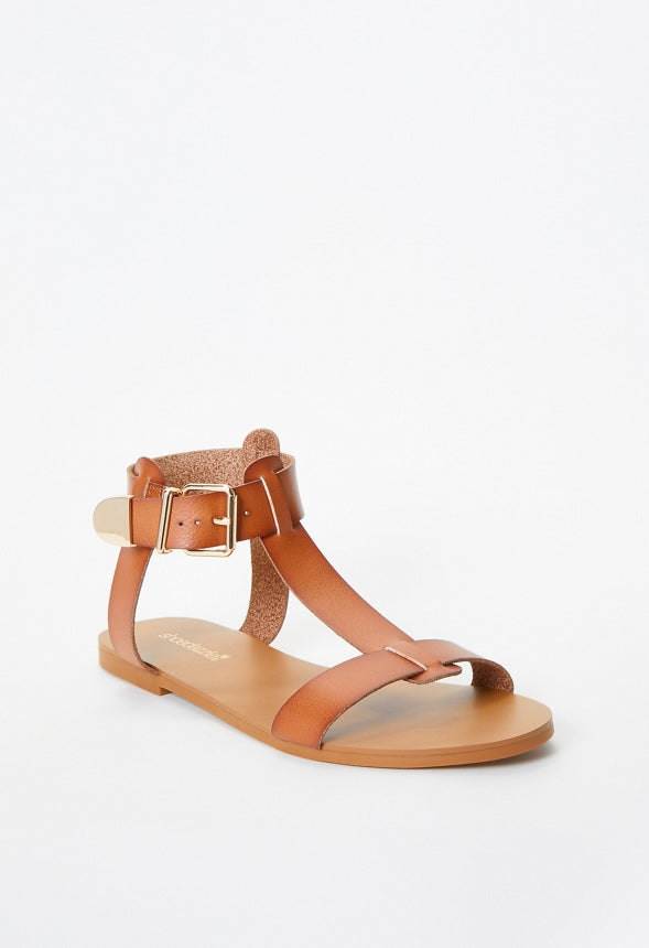 Troian Flat Sandal Camel