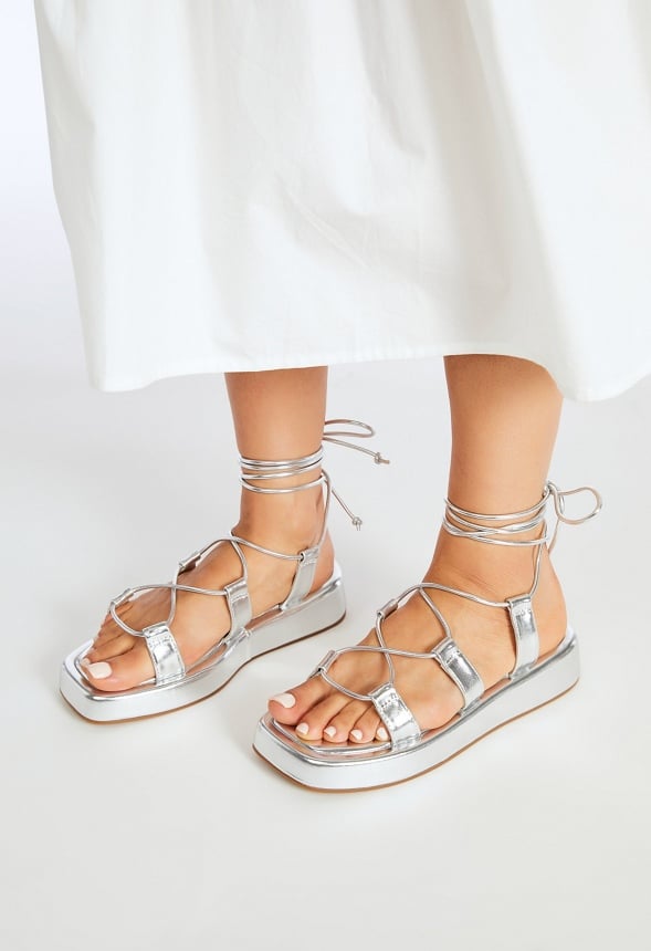 Cairo Gladiator Sandal Silver