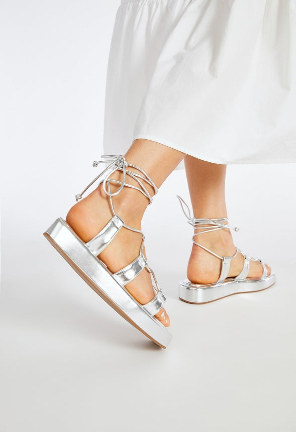 Cairo Gladiator Sandal Silver