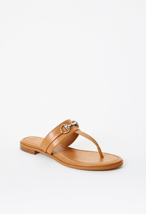 Nadia Flat Thong Sandal Light Camel