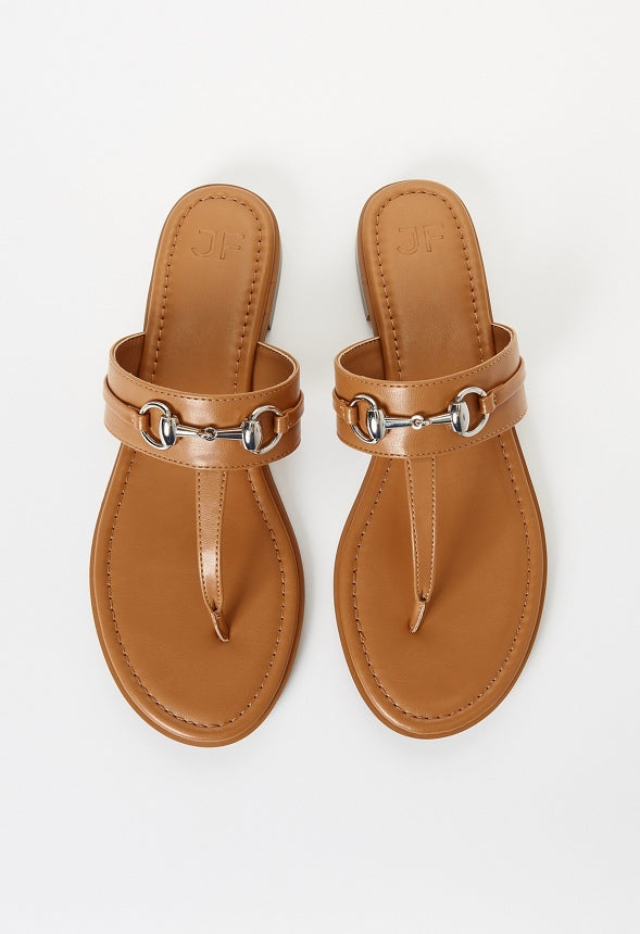 Nadia Flat Thong Sandal Light Camel