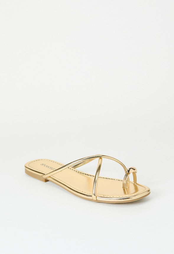 Jorja Flat Thong Sandal Gold