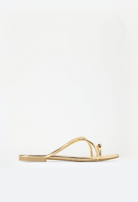 Jorja Flat Thong Sandal Gold