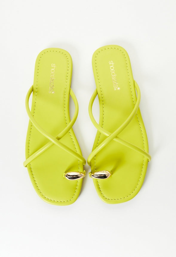 Jorja Flat Thong Sandal Sulphur Spring Green