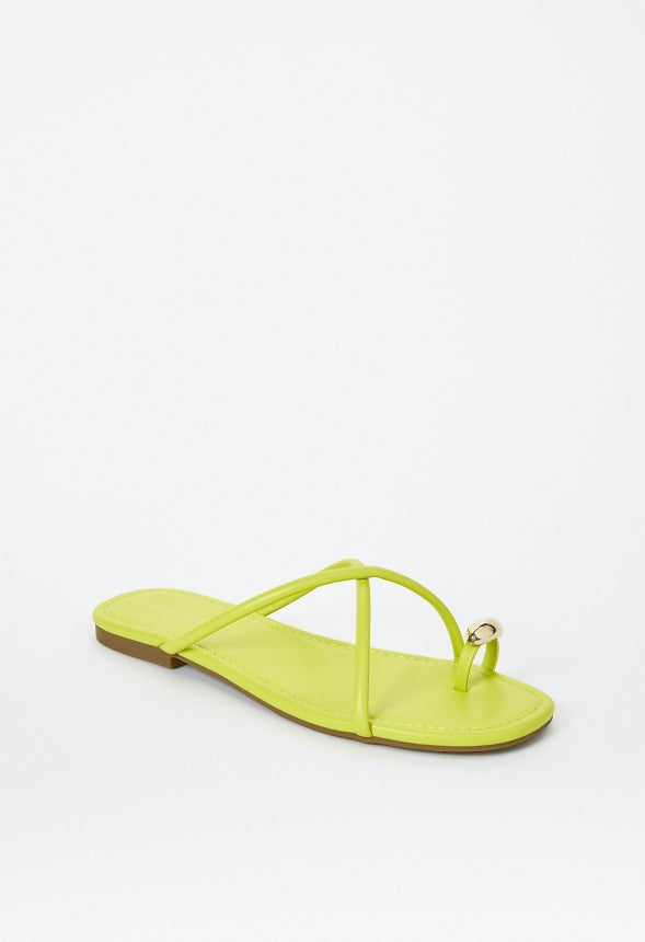 Jorja Flat Thong Sandal Sulphur Spring Green