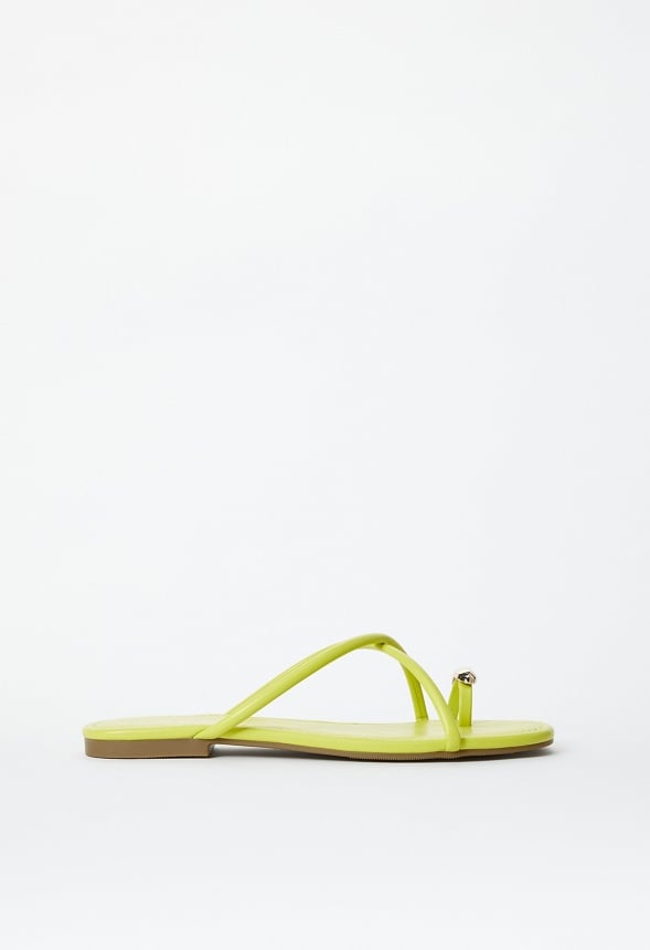 Jorja Flat Thong Sandal Sulphur Spring Green