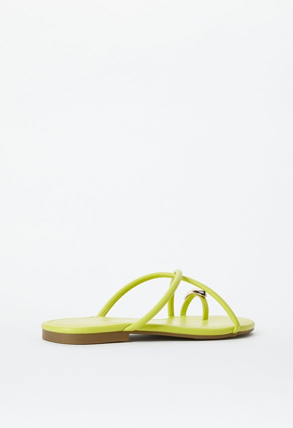 Jorja Flat Thong Sandal Sulphur Spring Green