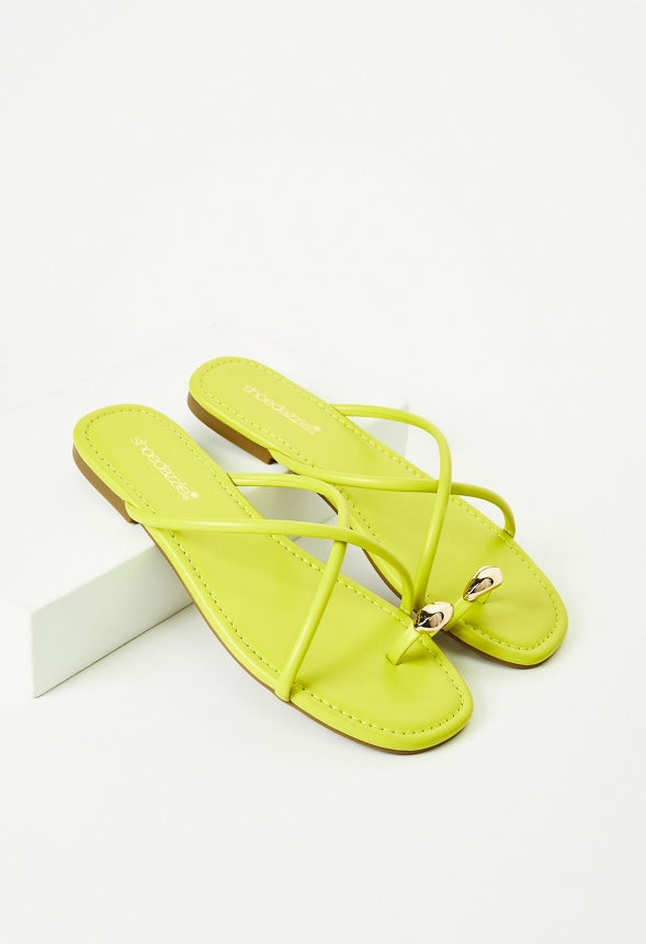 Jorja Flat Thong Sandal Sulphur Spring Green