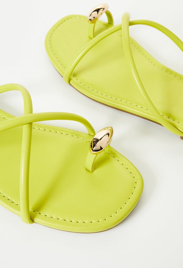 Jorja Flat Thong Sandal Sulphur Spring Green