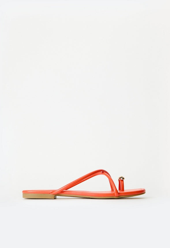 Jorja Flat Thong Sandal Mandarin Orange