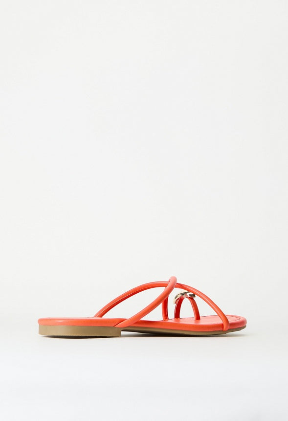 Jorja Flat Thong Sandal Mandarin Orange
