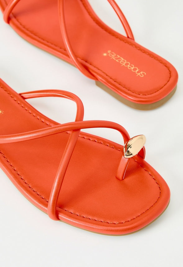 Jorja Flat Thong Sandal Mandarin Orange