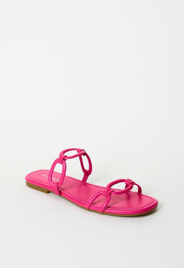 Sasha Flat Slide Sandal Raspberry Sorbet
