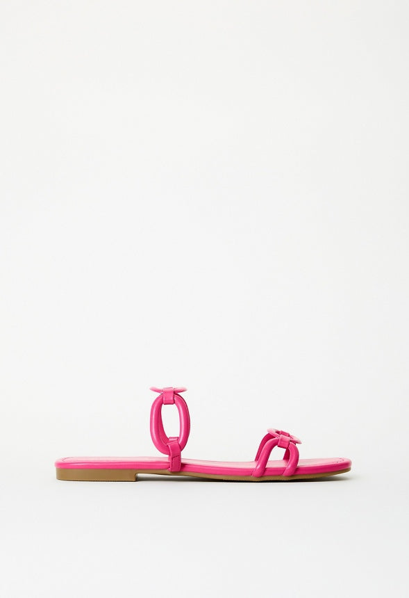 Sasha Flat Slide Sandal Raspberry Sorbet