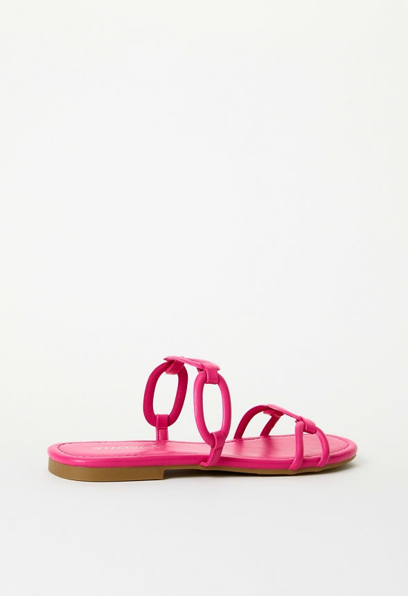 Sasha Flat Slide Sandal Raspberry Sorbet
