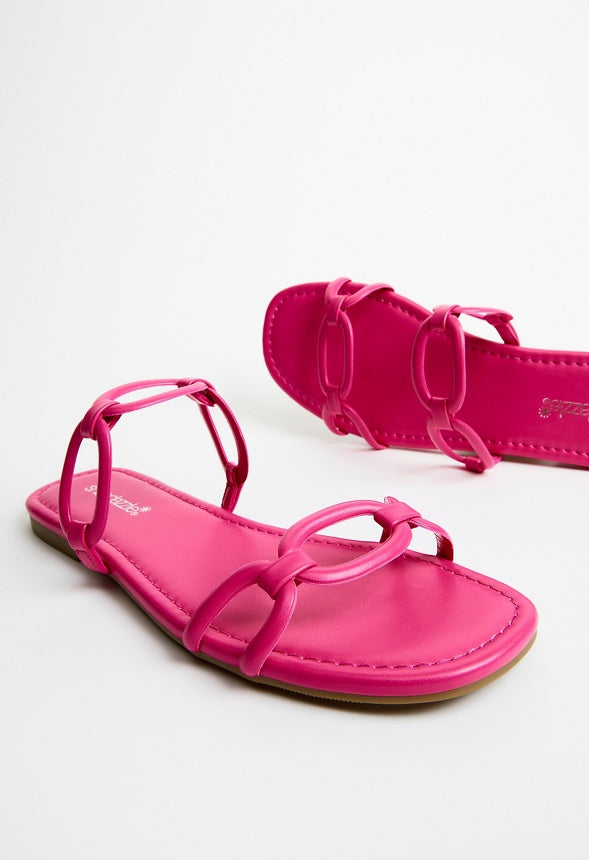 Sasha Flat Slide Sandal Raspberry Sorbet