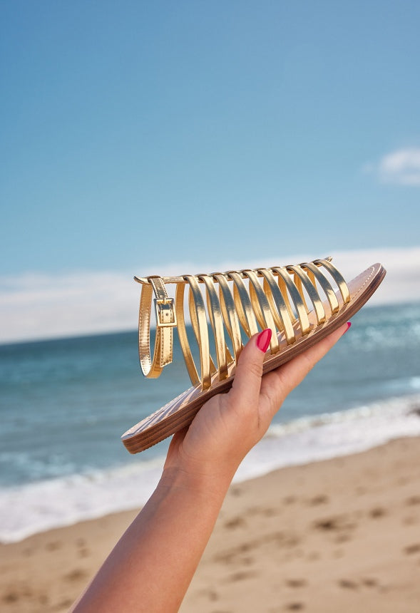 Nala Flat Sandal Gold