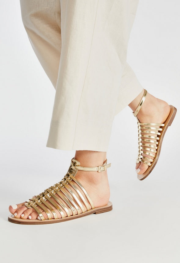 Nala Flat Sandal Gold