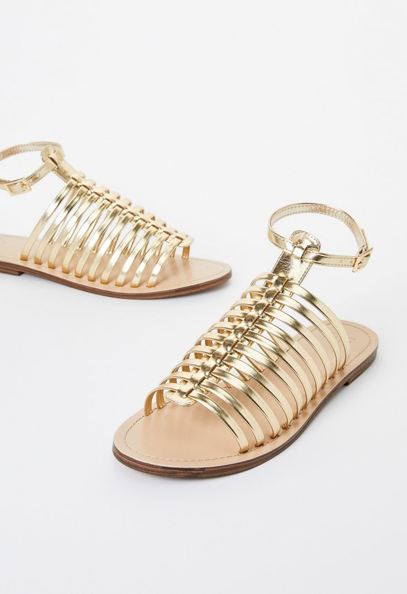 Nala Flat Sandal Gold