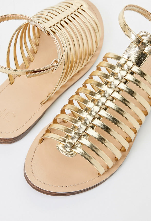 Nala Flat Sandal Gold