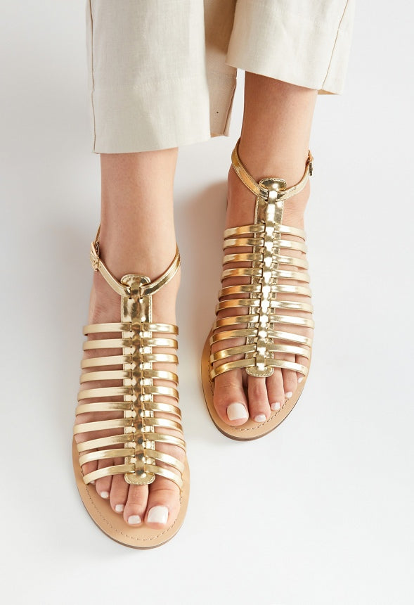 Nala Flat Sandal Gold
