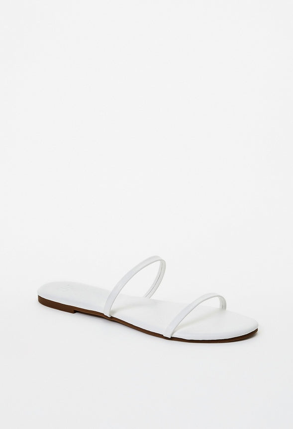 Toni Flat Slide Sandal Bright White