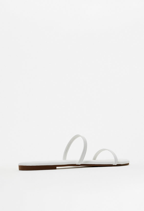 Toni Flat Slide Sandal Bright White