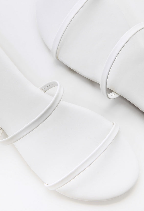 Toni Flat Slide Sandal Bright White