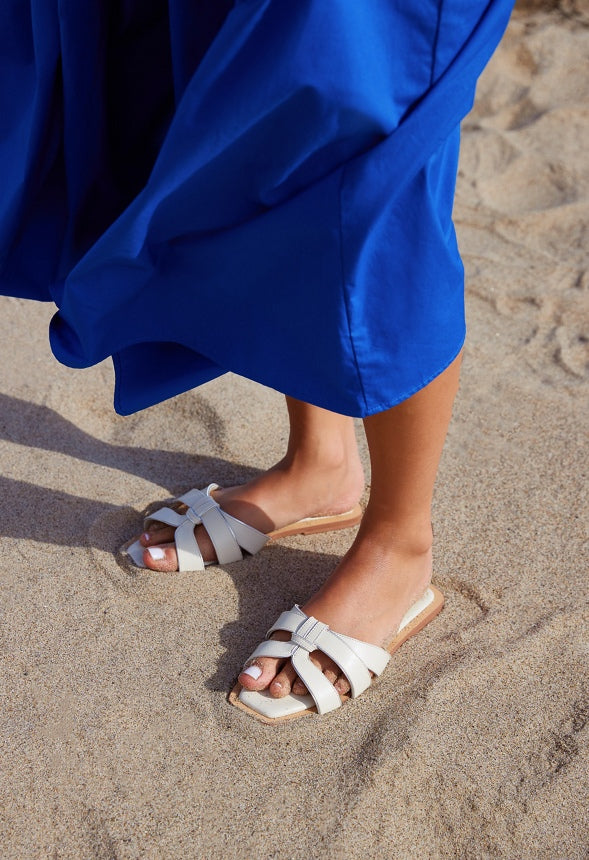 Brandi Flat Sandal Birch White