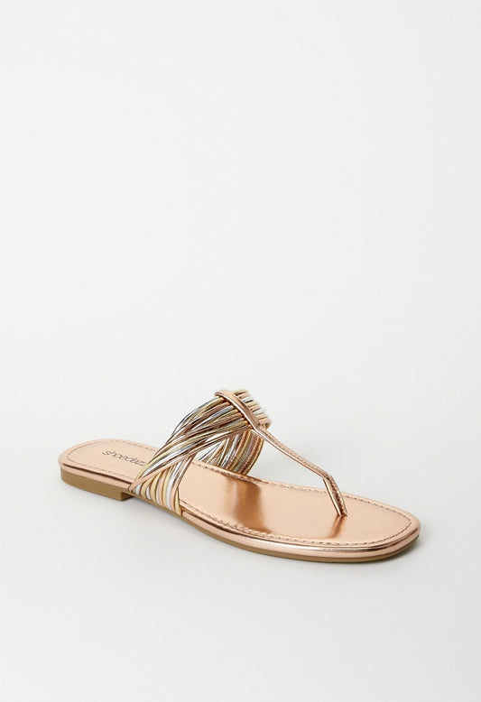 Lori Flat Thong Sandal Metallic Multi