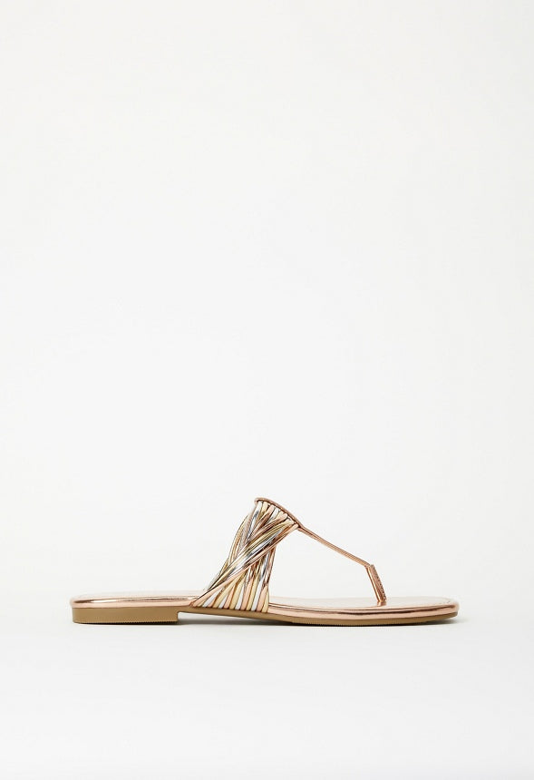 Lori Flat Thong Sandal Metallic Multi