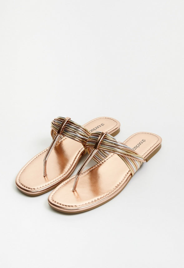 Lori Flat Thong Sandal Metallic Multi