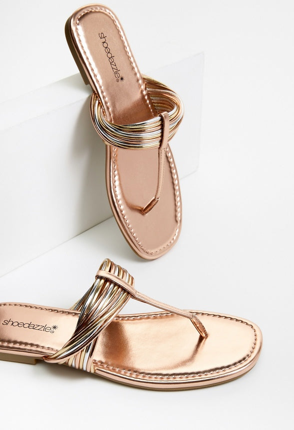 Lori Flat Thong Sandal Metallic Multi