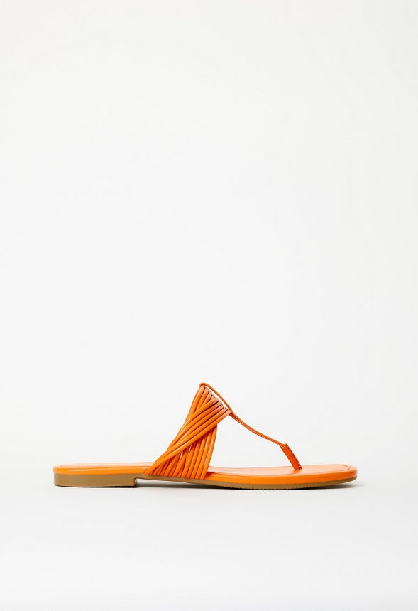 Lori Flat Thong Sandal Persimmon Orange