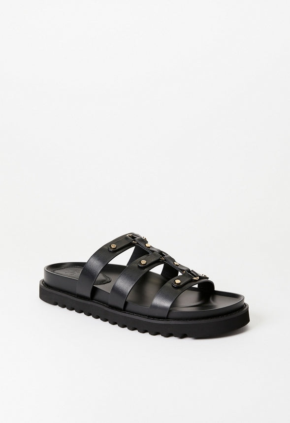 Mona Platform Slide Sandal Black