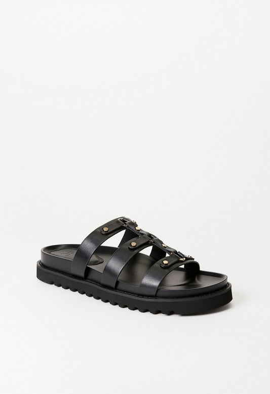 Mona Platform Slide Sandal Black