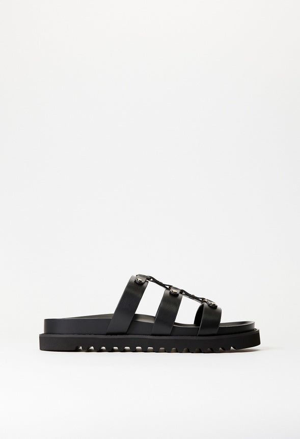Mona Platform Slide Sandal Black