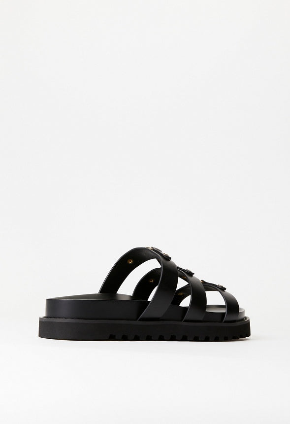 Mona Platform Slide Sandal Black