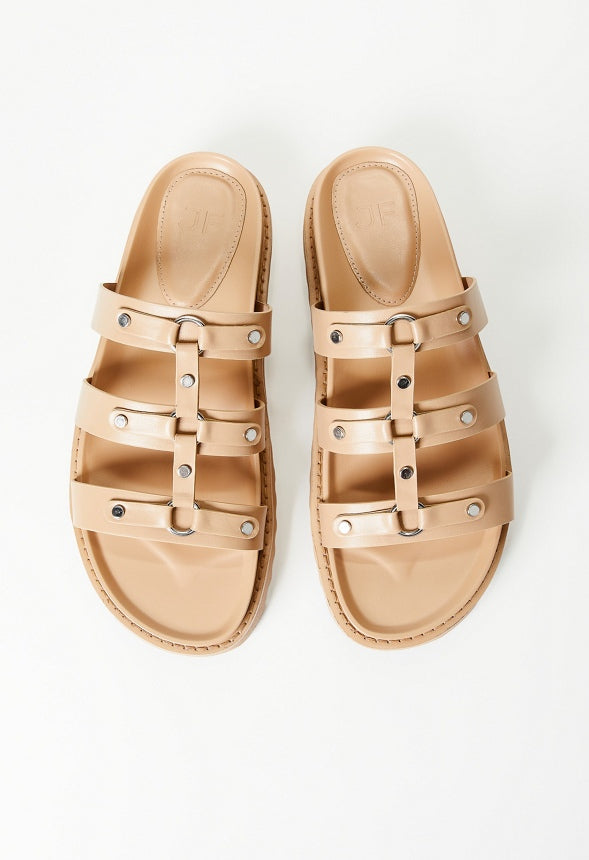 Mona Platform Slide Sandal New Nude