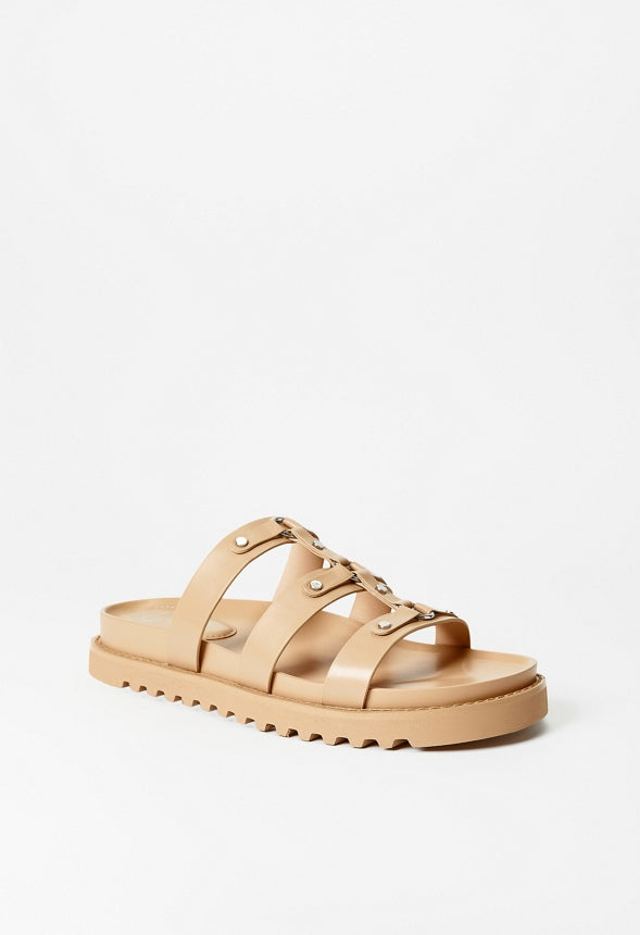 Mona Platform Slide Sandal New Nude