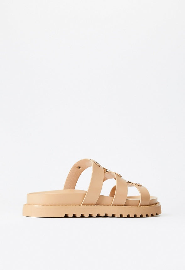 Mona Platform Slide Sandal New Nude