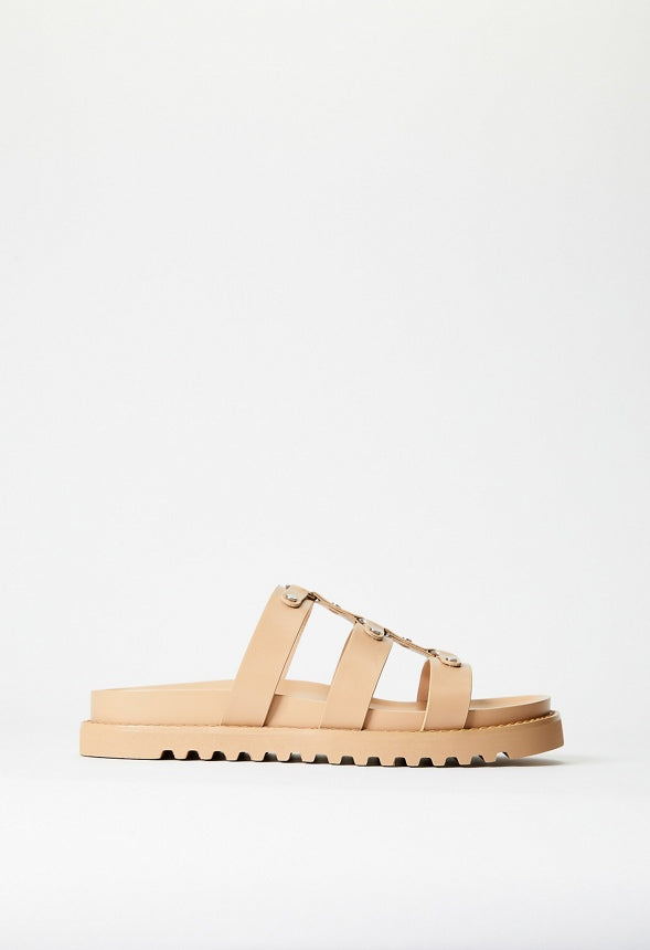 Mona Platform Slide Sandal New Nude